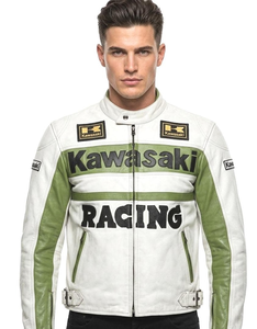 เสื้อแจ็คเก็ตหนังสำหรับขี่มอเตอร์ไซค์ Unisex Rawasaki ทนทานและสวมใส่สบาย ตัดเย็บตามสั่ง มาตรฐาน CE - Product Image 1