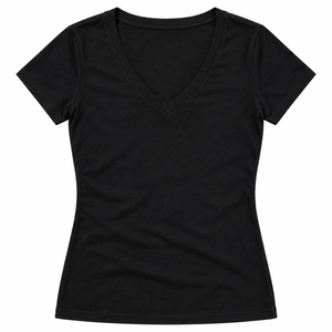 <b>Women</b> <b>Black</b> V Neck T <b>Shirt</b> Slim Fit Short Sleeve Stretch Cotton Tee Regular Fit Casual Solid Color All Seasons Wear T <b>Shirts</b> - Product Image 2