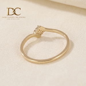 Dhruvansh Creations Luxury 9K Solid Gold Lab Grown Diamond Brilliant Cut IGI Certified Women's Wedding Ring Wholesale Custom - Product Image 2