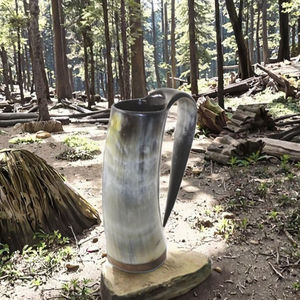 Premium Quality Handmade Eco-Friendly Modern Animal Style <b>Beer</b> Horn Mug Buffalo Horn Polished Business Gift Festival Wedding - Product Image 3