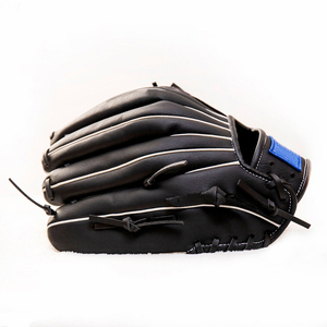 Gant de baseball en cuir premium pour adulte, gant de receveur d'entraînement avec accent bleu, doigts entièrement couverts, sangle de poignet réglable, pour utilisation en extérieur - Product Image 5