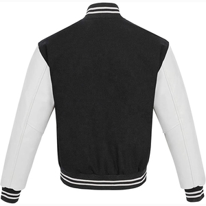 Custom Logo Men's Thick Hooded Varsity <b>Jacket</b> with Patchwork Cartoon Design <b>Winter</b> Streetwear - Product Image 1