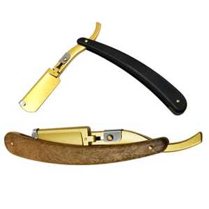 Navaja de Afeitar Recta para Hombre con Mango de Madera y Hoja de Acero Inoxidable para Afeitar la Cara y el Cuerpo, Uso en Barberías - Product Image 6