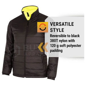 Hi Vis Waterproof Breathable Reflective 100% Polyester <b>Work</b> <b>Jacket</b> for <b>Construction</b> Sites & Fire Protection Winter Safety - Product Image 2