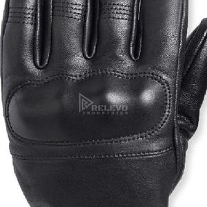 Gants d'hiver imperméables en cuir, mitaines thermiques doublées polaire, coupe-vent, équipement moto, mitaines de protection à manchette longue, fabrication usine - Product Image 4