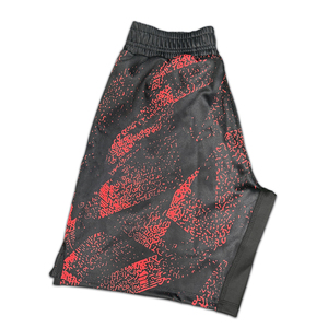 Shorts de combat MMA pour hommes, imprimés noir et rouge, séchage rapide, polyester, coupe classique, vêtements d'arts martiaux pour adultes, pantalon court - Product Image 2