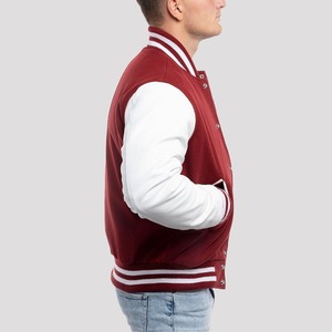 Mono Clothing Custom Logo <b>Men's</b>/Unisex Eco-Friendly Wool & Leather Varsity <b>Jacket</b> with Embroidery Winter Ready - Product Image 2