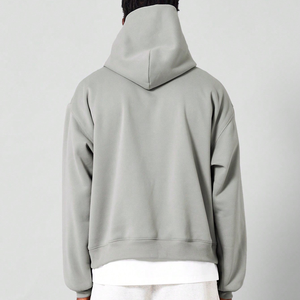 Sweat à capuche pour homme avec logo personnalisé, 100% coton, épaules tombantes, impression personnalisée, streetwear, sweat à capuche surdimensionné et lourd pour homme - Product Image 5