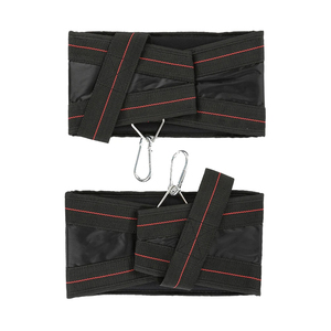Sangles de levage en nylon rouge Harry Johnson, rembourrage antidérapant, extensibilité modérée, diamètre personnalisable pour la musculation en salle de sport, unisexe - Product Image 5