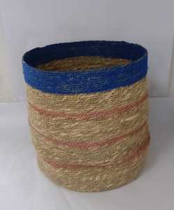 Panier de rangement rond en corde de jonc de mer très demandé avec couvercle, écologique, pour linge sale, en rotin, pour la maison et la chambre - Product Image 2