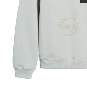 Sweat-shirt à col rond pour homme, à blocs de couleur, décontracté, à manches longues, avec poche zippée, 100% coton molletonné, motif chevron, écologique - Product Image 3