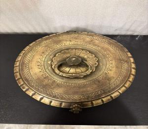 Boîte de rangement en laiton de style vintage, gravée à la main, boîte en métal décorative, organisateur pour la maison, le bureau, la salle à manger, le salon - Product Image 6