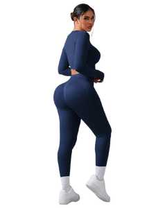 Conjunto Deportivo de Cintura Alta para Mujer, Leggings y Sujetador Deportivo Ligeros con Cintura Elástica, Talla Grande, para Yoga, Absorbe la Humedad, Ropa de Gimnasio, Conjunto de 2 Piezas - Product Image 3