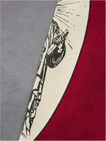 Veste bomber en velours côtelé pour homme, style varsity, streetwear, tendance, à manches longues, avec motifs graphiques.