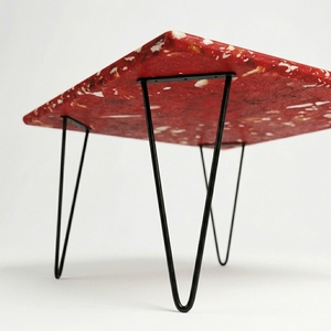 Table basse de salle à manger en plastique recyclé 4GoodThings, moderne, minimaliste, imperméable, durable, empilable, écologique, durable - Product Image 3