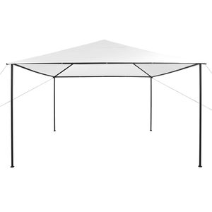 Carpa y Gazebo Grande de Tela Oxford Blanca con Estructura de Acero con Revestimiento de PA - Product Image 2