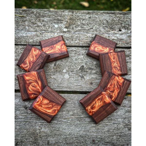 Ensemble de sous-verre en bois de résine rond et carré porte-gobelet sous-verre salle à manger cuisine élégant café Bar accessoires - Product Image 3