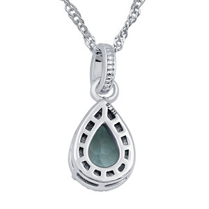 GOURIK Colgante Solitario de Topacio Azul Cielo en Forma de Pera con Engaste de Garra, Plata 925, Joyería Fina para Mujer, Boda o Uso Diario, Sin Cadena - Product Image 6