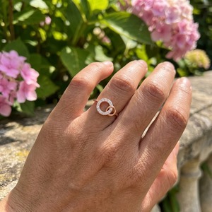 Bague de fiançailles et alliance éternelle en or massif 10, 14, 18 carats, sertie de diamants de laboratoire, finition brillante personnalisée, bijoux de luxe raffinés - Product Image 6