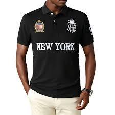 Chemise de golf noire à manches courtes tricotée pour homme, avec logo personnalisé 2026 et écussons graphiques brodés « New York » - Product Image 2