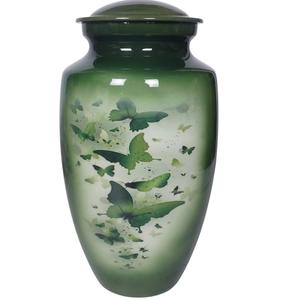 Urne funéraire moderne en métal en forme de papillon pour les cendres humaines - Urne funéraire artisanale pour adultes - Product Image 1
