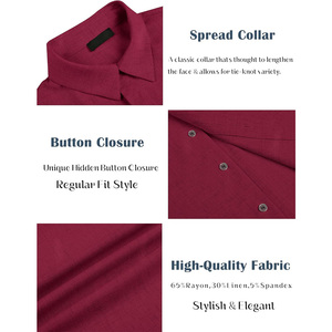 Chemises décontractées pour hommes à boutons, design personnalisé, anti-plis, séchage rapide, polyester/coton, export Pakistan, fournisseur OEM, marchés mondiaux - Product Image 3