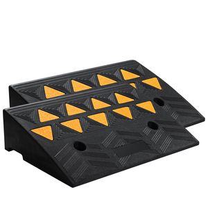 Rampe per Soglie in Gomma Rinforzata da 15 T (33069 libbre) - Confezione da 2, Altezza 5 Pollici, per Vialetti e Carreggiate, con Griglia Stabile - Product Image 4