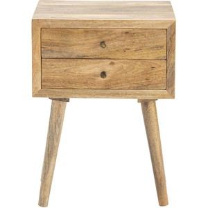 Mango Wood Accent Table with <b>Drawer</b> | Industrial Metal Frame | Wholesale - Product Image 2