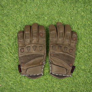 Gants de moto en cuir de chèvre véritable résistant à l'abrasion, avec protection des phalanges, pour sports de plein air, usage quotidien, motards. - Product Image 1