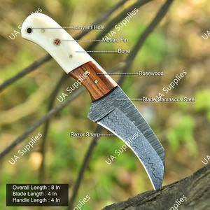Cuchillo de Caza de Acero de Damasco de Alta Calidad Industrial, Afilado como una Espiga, para Uso Diario, Actividades al Aire Libre, Camping, OEM/ODM - Product Image 2