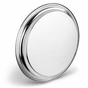 Plat à gâteau rond en acier inoxydable, résistant au four, avec finition miroir, pour servir les desserts et décorer les pâtisseries - Product Image 2