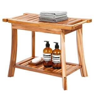 Estante Esquinero de Madera de Teca de Primera Calidad con Niveles |   Diseño Escandinavo |   Venta al por mayor - Product Image 3