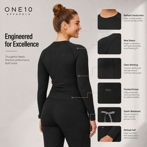 Haut de sport pour femme à manches longues et col rond, coupe ajustée, personnalisable avec logo, écologique, fournisseur OEM - Product Image 5
