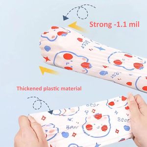 ถุงขยะ - ถุงขยะแบบมีเชือกรูดขนาดเล็ก หนา ทนทาน สำหรับห้องน้ำ ห้องครัว ห้องนอน สำนักงาน ห้องสุขา และบ้าน - Product Image 6