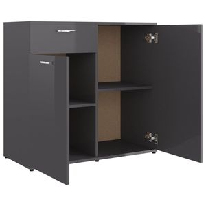 Aparador de aglomerado gris brillante de 31,5 "x 14,2" x 29,5" - Product Image 5