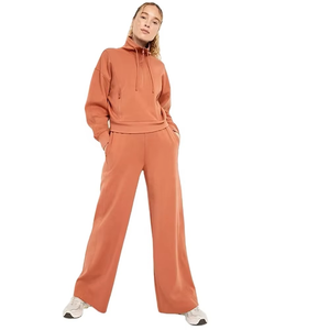 Custom Design Women's Drawstring Hoodie Jogger <b>Tracksuit</b> Set OEM ODM Private Label Gym Running Quick Dry Breathable Eco-Friendly - Product Image 2