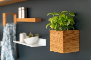 Vase carré moderne en bois écologique pour plantes, idéal pour la décoration intérieure et extérieure, vente en gros - Product Image 3