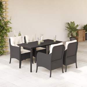 Conjunto de Comedor para Jardín en Negro - Product Image 1