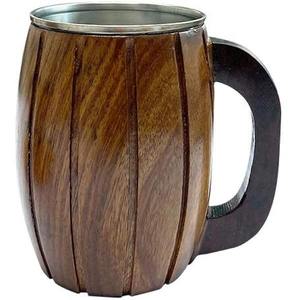 Mug à jus en bois minimaliste moderne, tasse à lait en bois naturel de qualité alimentaire pour enfants - Product Image 5
