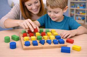 Rompecabezas de formas para niños para el aprendizaje temprano y el desarrollo de habilidades, juguete de clasificación de formas de madera para niños, experiencia de aprendizaje interactiva - Product Image 3