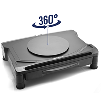 Soporte Giratorio 360° para Monitor de Computadora, Moderno, de Plástico, con Cajón de Almacenamiento, Altura Ajustable, Mueble de Oficina, Uso en Gimnasio