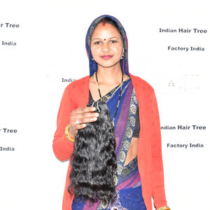 ผมแท้คุณภาพดีที่สุด 100% แบบเวอร์จิ้นคิวติเคิล ผมอินเดียแบบมัดเป็นช่อ  แบบลอน  ทอสองชั้น  เนื้อนุ่มดุจแพรไหม  ไม่มีสารเคมี  ราคาขายส่ง - Product Image 3