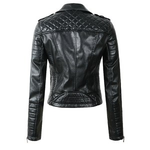 แจ็คเก็ตหนังดีไซน์ล่าสุดคุณภาพสูง แฟชั่นกันน้ำสำหรับผู้หญิง - Product Image 3