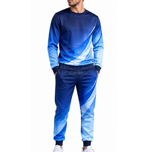 Polyester/Cotton Sublimation Printed Breathable Casual Solid <b>Sweat</b> <b>Suit</b> for <b>Men</b> Custom Logo Design Plus Size Lightweight - Product Image 4