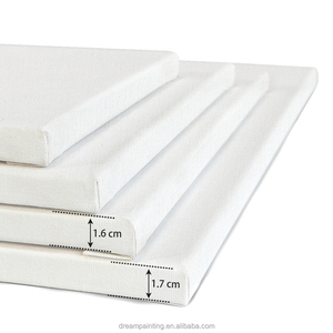 5 Pack Multi formato tela allungata bianca <span class=keywords><strong>stampa</strong></span> 280g tela pittura artista cotone bianco <span class=keywords><strong>con</strong></span> cornice - Product Image 3