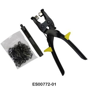 Pince à œillets manuelle professionnelle à économie d'énergie de 65 % avec 100 œillets nickelés de 4 mm - Product Image 3