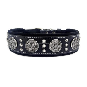 Top Indian Wholesale Manufacturer of Genuine Leather <b>Dog</b> <b>Collar</b> With Stud and Concho Decoration Top Supplier All Sizes Available - Product Image 3