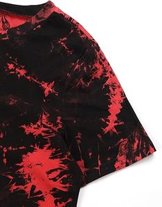 Camiseta informal tie-dye para mujer, holgada, para yoga, entrenamiento, verano, estilo urbano, de algodón, teñida por inmersión, hecha en Pakistán - Product Image 4
