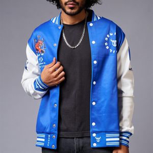 Custom Vintage School College <b>Mens</b> Varisty <b>Jackets</b> Leather sleeves Wool Letterman Crop <b>Varsity</b> <b>Jacket</b> ladies baseball chenille - Product Image 2