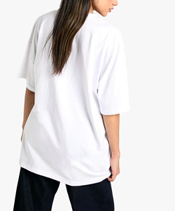 Top Corto Personalizado de Algodón 100% Batik de 280 g/m², Estilo Vintage, Lavado Ácido, Oversize, para Mujer, con Estampado, Manga Corta, OEM ODM - Product Image 2